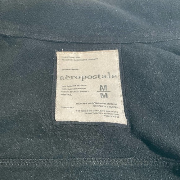 Aeropostale soft black fleece A87 zip jacket size M - Picture 4 of 8